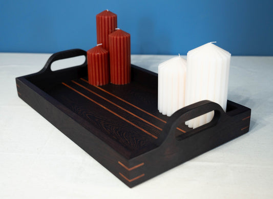 Wenge and Mahogany Serving Tray