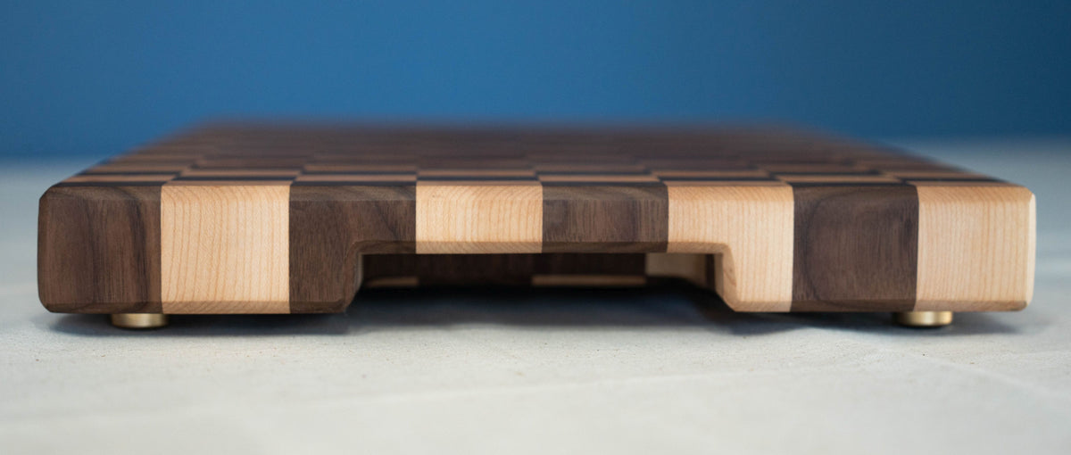 Walnut and Maple End-Grain Cutting Board