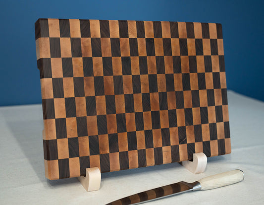 Walnut and Maple End-Grain Cutting Board